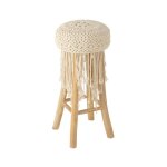 Paris prix - tabouret de bar macramé 'pure nature' 85cm naturel Paris prix - tabouret de bar macramé 'pure nature' 85cm naturel