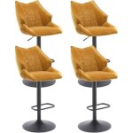 Tabouret de bar moderne lot de 4 chaise haute cuisine rglable en hauteur, bar avec repose - pieds pour ...