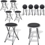 Vidaxl - tabourets de bar pliables lot de 4 similicuir - tabouret - tabourets - home & living - noir Vidaxl - tabourets de bar pliables lot de 4 similicuir - tabouret - tabourets - home & living - noir