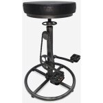 Ahd amazing home design ? tabouret de bar industriel en similicuir noir ? hauteur r�glable 65 - 75 cm ...