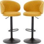Wahson office chairs - tabouret de bar rglable en lin lot de 2 tabourets de bar avec repose - pieds ...