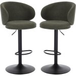 Wahson office chairs - tabouret de bar r�glable en lin lot de 2 tabourets de bar avec repose - pieds ...