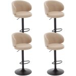 Wahson office chairs - tabouret de bar r�glable en lin lot de 4 tabourets de bar avec repose - pieds ...