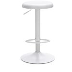 Tabouret de bar r�glable en m�tal h60 - 81cm - blanc - pop