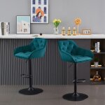 Jymtom - tabourets de bar tabourets de salle à manger en velours accoudoir rembourré chaises de bar pivotantes ... Jymtom - tabourets de bar tabourets de salle à manger en velours accoudoir rembourré chaises de bar pivotantes ...