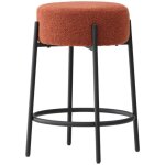 Tabouret de bar en m�tal et tissu bouclette tucson