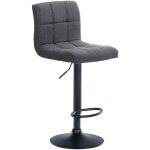 Clp - tabouret de bar calma tissu gris clair noir