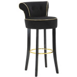 Tabouret de bar en velours  luxy  96cm noir