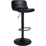 D�coshop26 - tabouret de bar x1 hauteur r�glable et si�ge pivotant avec si�ge en plastique noir m�tal ...