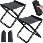Tabouret de camping, lot de 2 tabourets pliants d'ext�rieur 30 cm, tabourets pliants portables, tabourets ...
