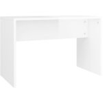 Dcoshop26 - tabouret de coiffeuse blanc brillant 70 x 35 x 45cm bois d'ingnierie blanc dec024975