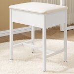 Tabouret de coiffeuse, tabouret de coiffeuse rembourr�, blanc