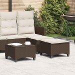 Torana - tabourets coussins 2pcs marron 55x55x36cm rsine tresse