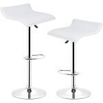 Haloyo - tabourets de cuisine en cuir synthtique  lot de 2 avec repose - pieds, design moderne et ergonomiqu ...