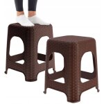 Kadax - tabouret tabouret de cuisine rotin marron 2 pcs