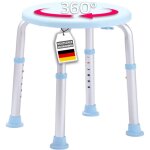 Tabouret de douche et de bain pedro r�glable en hauteur & pivotant � 360�