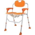 Tabouret de douche avec dcoupe hyginique, chaise de douche rglable en hauteur avec dossier, accoudoirs ...