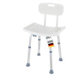 Karat - tabouret de douche jonah r�glable en hauteur avec dossier 34 x 36 x 75, 5 cm