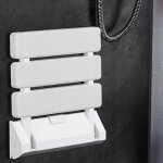Tabouret de douche mural pliable, capacit� de charge de 130 kg, tabouret de douche pliable, tabouret ...
