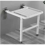 Tabouret de douche mural pliable avec pieds antid�rapants, � visser, pour personnes �g�es et handicap�es ...