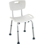 Tabouret de douche secura, chaise de douche avec pieds antidrapants en caoutchouc, hauteur ajustable, ...