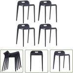 The living store - tabourets empilables lot de 4 noir plastique - tabouret pliable - tabouret bar - chaise ... The living store - tabourets empilables lot de 4 noir plastique - tabouret pliable - tabouret bar - chaise ...