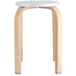 Tabouret empilable antid�rapant en bois courb�, couleur bonbon, meuble de maison id�al pour la d�coration ...