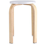 Tabouret empilable en bois courb� antid�rapant pour chambre � coucher, bar en bois massif, chaise de ...