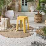 Tabouret - home deco factory - spectra - empilable - jaune