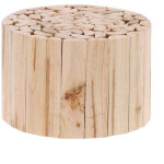 Tabouret fleuri au design naturel