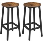 Tabourets hauts lot de 2 chaises de bar sige de cuisine cadre en acier hauteur 65 cm montage facile ...