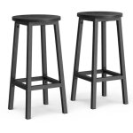 Tabourets hauts lot de 2 chaises de bar si�ge de cuisine cadre en acier hauteur 65 cm montage facile ...