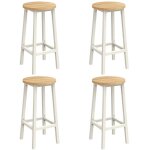 Tabourets hauts lot de 4 chaises de bar sige de cuisine cadre en acier hauteur 65 cm montage facile ...