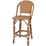 Autres tabouret haut en rotin avec un style bistrot - mod�le 080 - curry