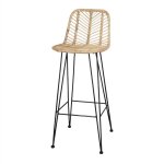 Autres tabouret haut en rotin avec un style nordique - modle 077 - naturel