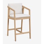 Tabouret de jardin haut en bois d'acacia kaela sklum ?65 cm