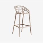 Sklum - tabouret de jardin haut en polypropylne ores moka brown ?75 cm