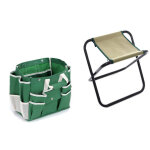 Tabouret de jardin pliable inoxydable ensemble d'outils de jardinage robuste sac � outils en toile amovible ...
