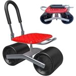 Tabouret de jardin avec roulettes, siège de jardin mobile à dossier amovible avec roues, tabouret de ... Tabouret de jardin avec roulettes, siège de jardin mobile à dossier amovible avec roues, tabouret de ...