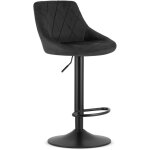 Tabouret kast - velours noir / base noire