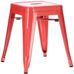 Tabouret mtal moderne paris inspir de tolix rouge