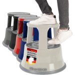 Tabouret mobile patte d'�l�phant acier t1 beige