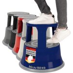 Tabouret mobile patte d'�l�phant acier t1 bleu