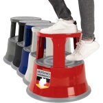 Tabouret mobile patte d'�l�phant acier t1 rouge