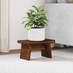 Tabouret naturel 29 x 20 x 17 cm bois d'acajou