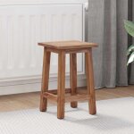 Tabouret naturel 30 x 30 x 47 cm bois d'acajou