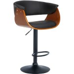 Clp - tabouret de bar vestal avec coque en bois réglable pivotant noyer / noir similicuir Clp - tabouret de bar vestal avec coque en bois réglable pivotant noyer / noir similicuir