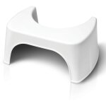 Tabouret physiologique de toilette wellcare en plastique blanc