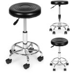 Tabouret pivotant reglable pour usage medical noir