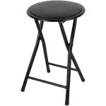 Tabouret pliable pvc noir atmosphera